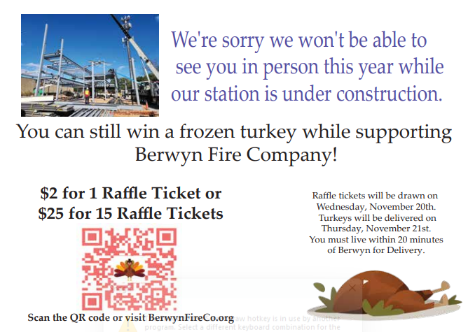 CLICK HERE FOR THE MAIL IN TURKEY RAFFLE!