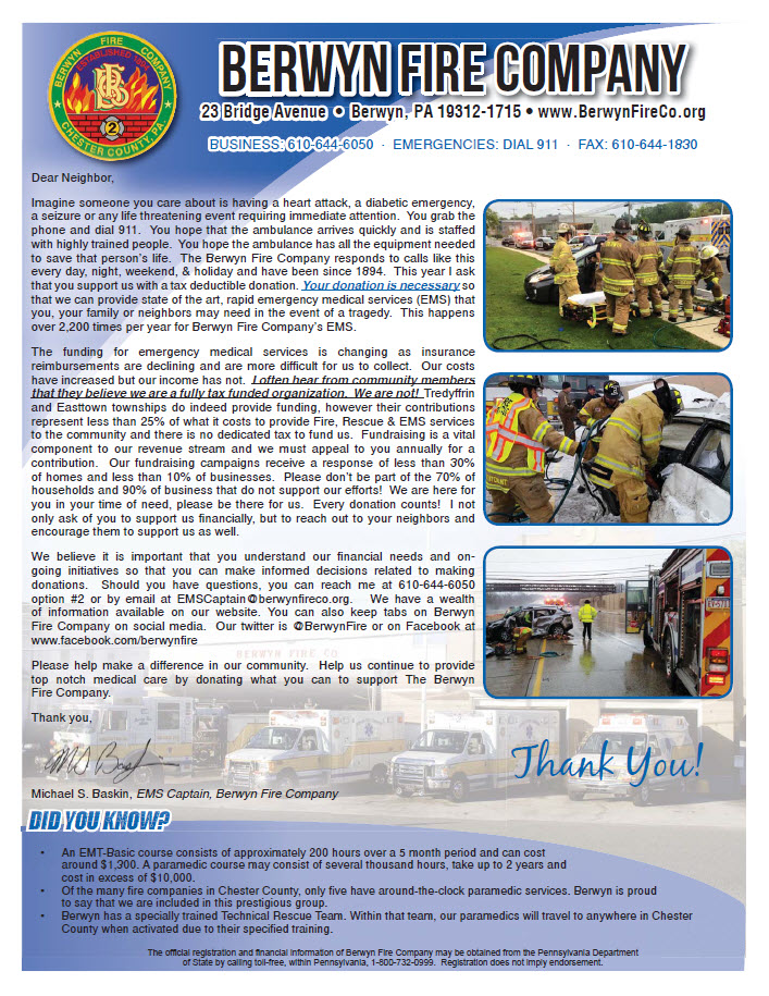 2016 EMS Fundraising Letter - Click to read or download the PDF